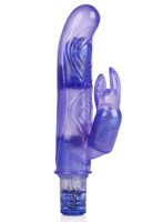 Фиолетовый вибромассажер 10-Function Bendie Bounding Bunny Vibes - 22,8 см. - фото 151373