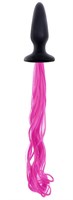 Анальная втулка с розовым хвостом Unicorne Tails - фото 245386