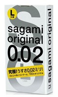 Презервативы Sagami Original 0.02 L-size увеличенного размера - 3 шт. - фото 151784