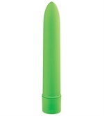 Зелёный классический вибратор BASICX MULTISPEED VIBRATOR GREEN 7INCH - 18 см. - фото 152057