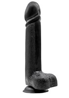 Чёрный анальный фаллоимитатор MENZSTUFF BLACK KNIGHT 10INCH BUTT PLUG - 25 см. - фото 152072