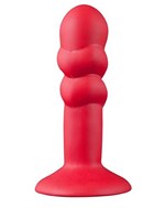 Красная анальная пробка SHOVE UP 5INCH SILICONE BUTT PLUG RED - 12,7 см. - фото 1394082