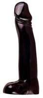 Чёрный фаллос-гигант All Black Joerg Dildo - 32 см. - фото 188651