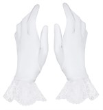 Короткие перчатки Etheria с оборками из тонкого цветочного кружева - фото 152536