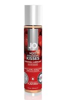 Лубрикант на водной основе с ароматом клубники JO Flavored Strawberry Kisses - 30 мл. - фото 1360938