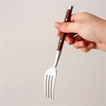 Вилка столовая «Рустик»;сталь нерж.,пластик;,L=20/6,B=2см;металлич. 500262