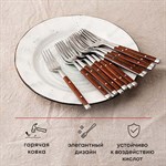 Вилка столовая «Рустик»;сталь нерж.,пластик;,L=20/6,B=2см;металлич. 500262