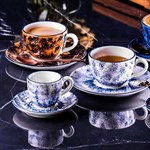 Блюдце «Аида» с декором;фарфор;D=16см;белый,синий 502957 - фото 830620
