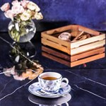 Блюдце «Аида» с декором;фарфор;D=16см;белый,синий 502957 - фото 830623