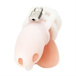 Белая клетка для пениса Silicone Small 2 in Cock Cage With Ball Divider 503478 - фото 853405