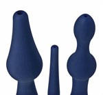 Набор из 3 универсальных насадок для анального душа Universal 3 Piece Silicone Enema Attachment Set 513683 - фото 23918