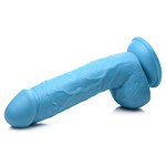 Голубой фаллоимитатор на присоске 8.25  Dildo with Balls - 22,8 см. 513695 - фото 43855