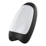 Черно-белый сквозной вибромастурбатор Hercules 513767