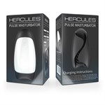 Черно-белый сквозной вибромастурбатор Hercules 513767