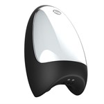 Черно-белый сквозной вибромастурбатор Hercules 513767