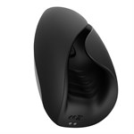 Черно-белый сквозной вибромастурбатор Hercules 513767