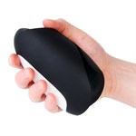 Черно-белый сквозной вибромастурбатор Hercules 513767