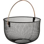 Корзина для фруктов и хлеба;металл;D=30,H=19см;черный,медный 514208 - фото 848971
