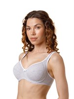 Серый хлопковый бюстгальтер с мягкой чашкой 514227