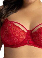 Красный бюстгальтер с шитыми чашками Grace 515401