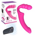 Розовый безремневой страпон Straples Strap-On Dildo 515666