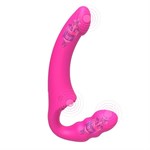 Розовый безремневой страпон Straples Strap-On Dildo 515666