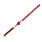 Красный кляп-шар Discretion на регулируемых ремешках 515983