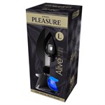 Серебристая анальная втулка с синим кристаллом Mini Metal Butt L - 9 см. 515988