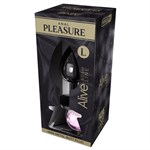 Серебристая анальная втулка с розовым кристаллом Mini Metal Butt L - 9 см. 515989