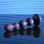 Фиолетовые анальные бусы с вибрацией и вращением Pleasure Orbit - 17,8 см. 516402