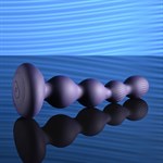 Фиолетовые анальные бусы с вибрацией и вращением Pleasure Orbit - 17,8 см. 516402