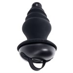 Черный вибростимулятор со съёмной насадкой Echo - 15,3 см. 516404