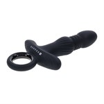 Черный анальный вибростимулятор с поступательными движениями Slayer - 20 см. 516405