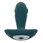 Изумрудная анальная вибропробка с пультом ДУ Tunnel Tapper - 12,1 см. 516406