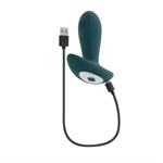 Изумрудная анальная вибропробка с пультом ДУ Tunnel Tapper - 12,1 см. 516406