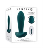 Изумрудная анальная вибропробка с пультом ДУ Tunnel Tapper - 12,1 см. 516406