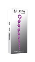 Лиловая анальная цепочка Beaded Adventure - 35,5 см. 516410