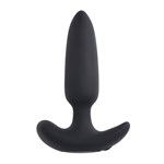 Черная анальная вибропробка с пультом ДУ Black Beauty - 11,3 см. 516415