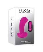 Розовый вибромассажёр простаты с пультом ДУ Hooking Up - 9,5 см. 516416