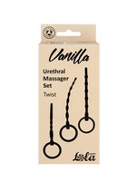 Набор из 3 черных уретральных массажеров Twist 517225