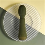 Мини-вибромассажёр цвета хаки Heartfelt - 13,4 см. 519061