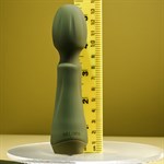 Мини-вибромассажёр цвета хаки Heartfelt - 13,4 см. 519061