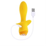 Желтая анальная вибропробка Mellow Yellow - 13,5 см. 519062