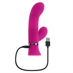 Розовый вибростимулятор-кролик Next Wave - 16,3 см. 519063