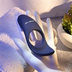 Синее эрекционное виброкольцо Cup ’Em 519066