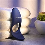 Синее эрекционное виброкольцо Cup ’Em 519066