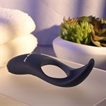 Синее эрекционное виброкольцо Cup ’Em 519066