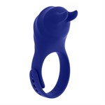 Синее эрекционное виброкольцо с клиторальной подушечкой и пультом ДУ Adjustable Fun Ring 519068 - фото 852540