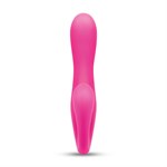 Розовый вибромассажер с клиторальным отростком Harmony Vibe - 16,8 см. 519078