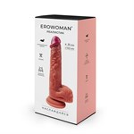 Телесный фаллоимитатор с крупными венами - 20 см. 519182